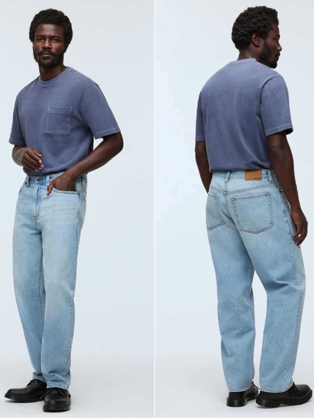 VTG Madewell The 1991 Loose Straight Jean verhalen wash Sz 35 TORN